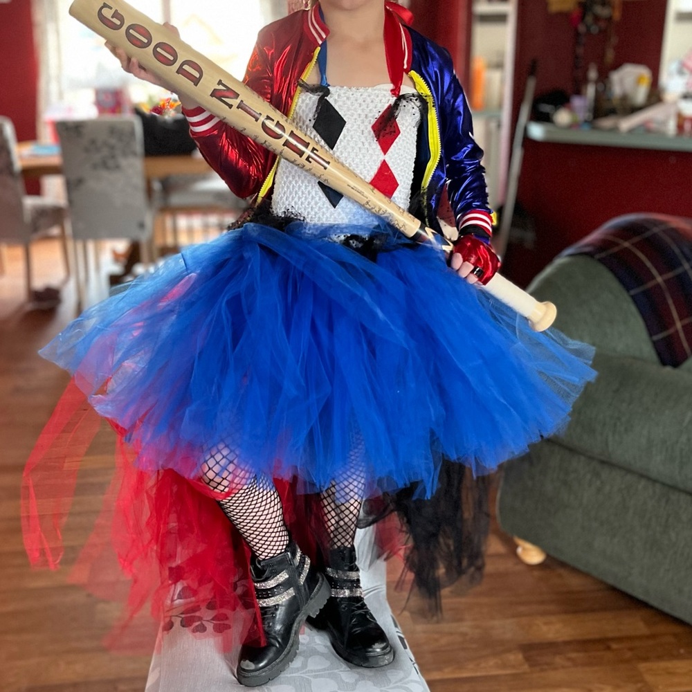 Girls Harley Quinn Halloween costume